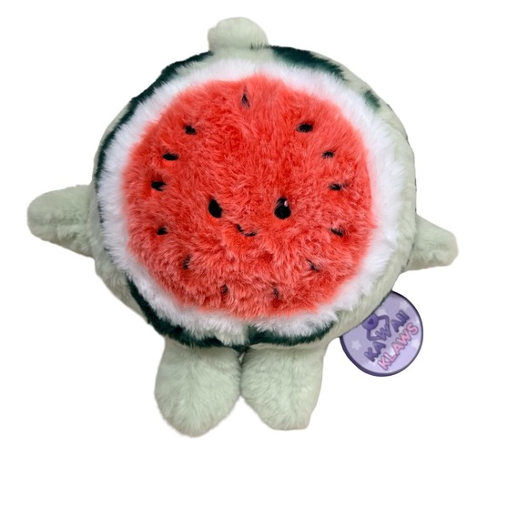 Kawaii Klaws Other - Kawaii Klaws Plush Watermelon Green Red Fruit Stuffed Animal Kids 8"